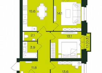 Продаю 3-комнатную квартиру, 78.5 м2, Чебоксары, Чебоксарский проспект, поз5.36