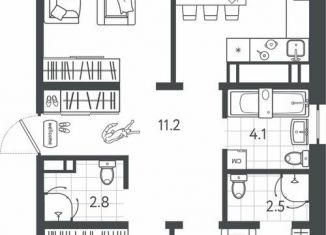 Продажа трехкомнатной квартиры, 89 м2, Краснодар, Колхозная улица, 5/2, микрорайон Табачная Фабрика
