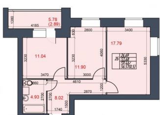 Продам 2-комнатную квартиру, 56.6 м2, Череповец, Октябрьский проспект, 98