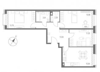 Продаю 3-ком. квартиру, 76.1 м2, Санкт-Петербург, метро Горный институт