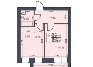 Продажа двухкомнатной квартиры, 43.3 м2, Череповец, Октябрьский проспект, 98