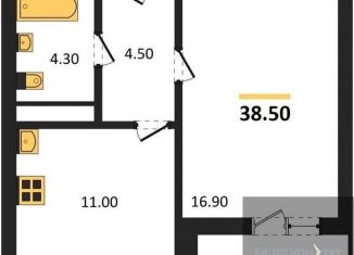 Продаю 1-ком. квартиру, 38.5 м2, Воронеж