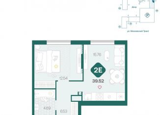 Продам 1-ком. квартиру, 39.5 м2, Тюмень