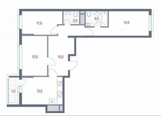 Продаю трехкомнатную квартиру, 74 м2, Котельники, микрорайон Новые Котельники, 11