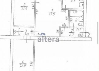 Продажа 3-комнатной квартиры, 55.3 м2, Казань, улица Александра Попова, 13