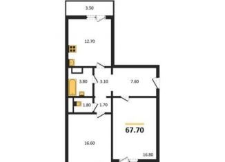 Продам 2-комнатную квартиру, 67.7 м2, Воронеж