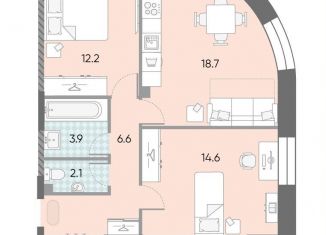 Продается 2-ком. квартира, 58.1 м2, Москва, ЖК Зиларт, 18/19/27, метро ЗИЛ