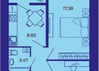 Продажа двухкомнатной квартиры, 50.7 м2, Брянск, улица Комарова, 47а