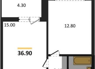 Продаю однокомнатную квартиру, 36.9 м2, Воронеж