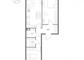 Продается двухкомнатная квартира, 62.7 м2, Санкт-Петербург, метро Горный институт
