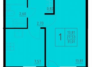 Продаю однокомнатную квартиру, 31 м2, Пермь, Белозёрская улица, 26