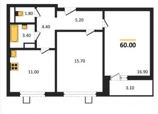 Продам двухкомнатную квартиру, 60 м2, Воронеж, Ленинградская улица, 30
