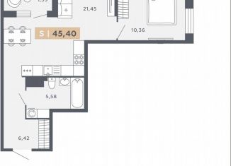 Продам 1-комнатную квартиру, 45.4 м2, Санкт-Петербург, Московское шоссе, 13ВА, ЖК Звёзды Столиц