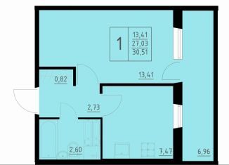 Продам 1-комнатную квартиру, 30.5 м2, Пермь