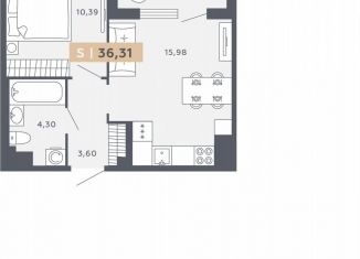 Продается однокомнатная квартира, 36.3 м2, Санкт-Петербург, Московское шоссе, 13ВА, ЖК Звёзды Столиц