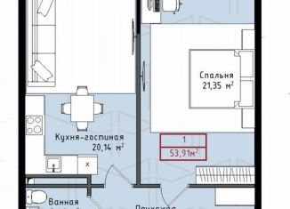 Продам 1-комнатную квартиру, 53.9 м2, Махачкала, улица Даганова, 139