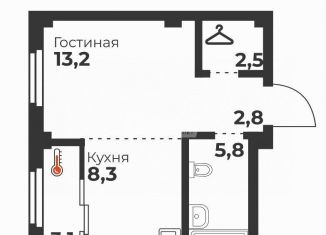 Продаю 1-комнатную квартиру, 32.6 м2, Челябинск