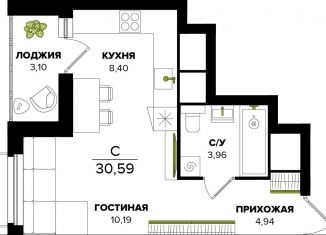 Продаю 1-комнатную квартиру, 27.5 м2, Тула