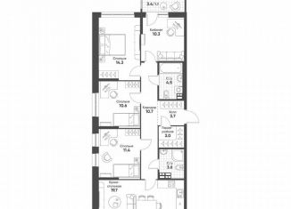 Продаю четырехкомнатную квартиру, 93.5 м2, Екатеринбург