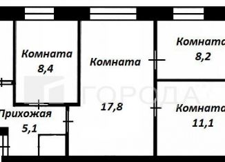 Продам 4-комнатную квартиру, 60.8 м2, Томск, Красноармейская улица, 134