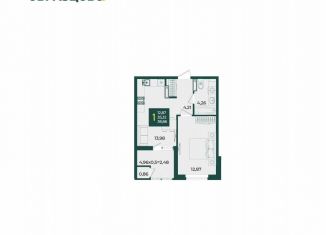 Продам 1-комнатную квартиру, 38.7 м2, Краснодар, микрорайон Образцово