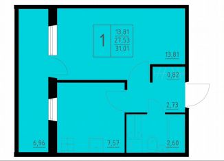 Однокомнатная квартира на продажу, 31 м2, Пермь