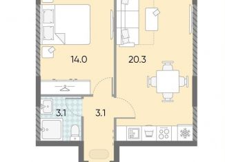 Продам 1-ком. квартиру, 40.5 м2, Москва, ЖК Зиларт, 18/19/27, метро ЗИЛ