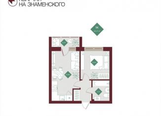 Продам 1-комнатную квартиру, 44.2 м2, Тобольск, микрорайон 3Б, 6Бк2