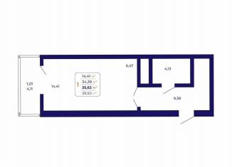 Продается квартира студия, 35.6 м2, Республика Башкортостан