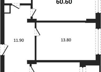 Продажа двухкомнатной квартиры, 60.6 м2, Воронеж