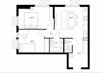 Продам двухкомнатную квартиру, 54.5 м2, Мытищи