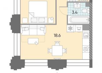 1-комнатная квартира на продажу, 37.4 м2, Москва, ЖК Зиларт, 21/22, метро ЗИЛ