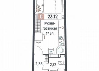 Квартира на продажу студия, 23.1 м2, Мурино, ЖК Авиатор