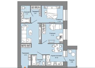 Продам двухкомнатную квартиру, 66 м2, Киров, улица 4-й Пятилетки, 86