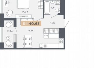 Продажа 1-ком. квартиры, 40.6 м2, Санкт-Петербург, Московское шоссе, 13ВА, ЖК Звёзды Столиц