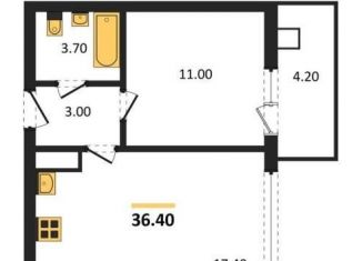 1-ком. квартира на продажу, 36.4 м2, Воронеж, улица Шибилкина, 5