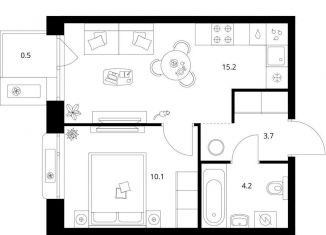 Продам однокомнатную квартиру, 33.7 м2, Казань