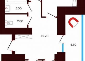 Продается четырехкомнатная квартира, 82.5 м2, Туймазы, переулок Луначарского, 3