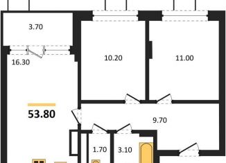 Продажа 2-комнатной квартиры, 53.8 м2, Воронеж