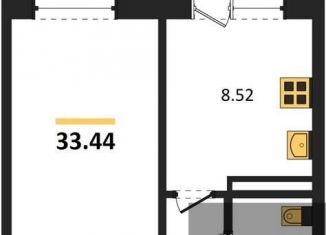 1-ком. квартира на продажу, 33.4 м2, Воронеж