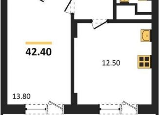 Продается однокомнатная квартира, 42.4 м2, Воронеж