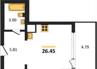 Продажа квартиры студии, 26.4 м2, Воронеж, набережная Чуева, 7