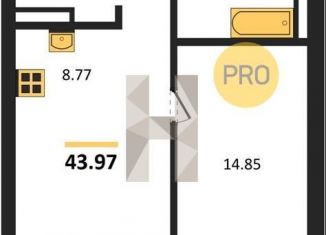 Продам однокомнатную квартиру, 44 м2, Екатеринбург, Ленинский район, улица Цвиллинга, 7/6