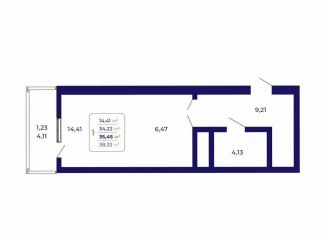 Продаю квартиру студию, 35.5 м2, Республика Башкортостан