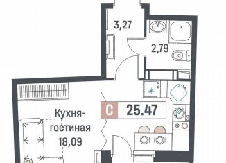 Продам квартиру студию, 25.5 м2, Мурино, ЖК Авиатор