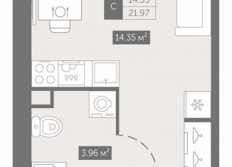 Квартира на продажу студия, 22 м2, Санкт-Петербург