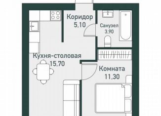 Продажа 1-ком. квартиры, 35.9 м2, посёлок Западный, Кременкульская улица, 11