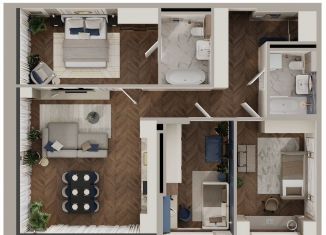 Трехкомнатная квартира на продажу, 97.1 м2, Республика Башкортостан, улица Аксакова, 14