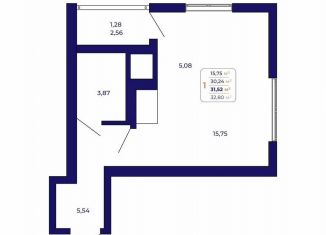 Квартира на продажу студия, 31.5 м2, Республика Башкортостан, проспект Дружбы Народов, 5