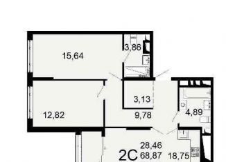 Продается двухкомнатная квартира, 70.8 м2, Рязань, Льговская улица, 8